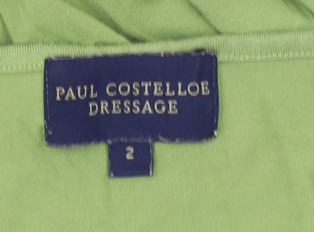 Womens UK Size 4 Paul Costelloe Dressage Green T-Shirt