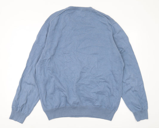 Marks and Spencer Men's Blue XL Pullover Jumper