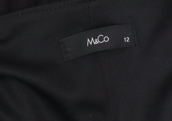 M&Co Black Women's Shift Dress, Size 12