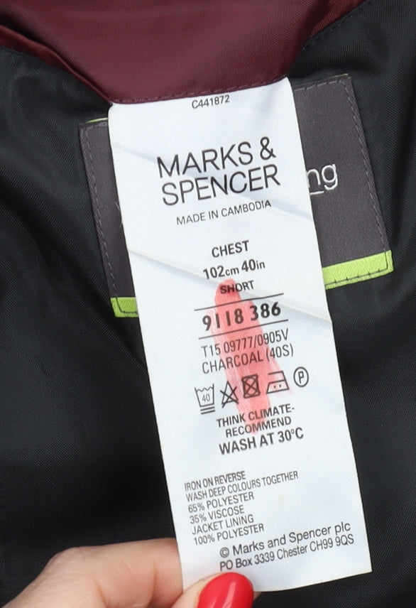 Mens UK Size 40 Marks and Spencer Regular Black Suit Jacket