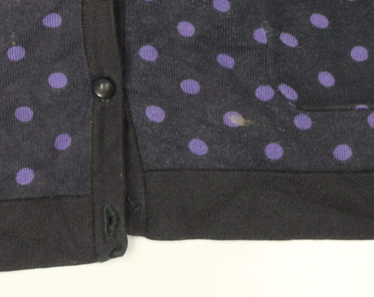 Laura Ashley Women's Black Polka Dot Cardigan UK 16