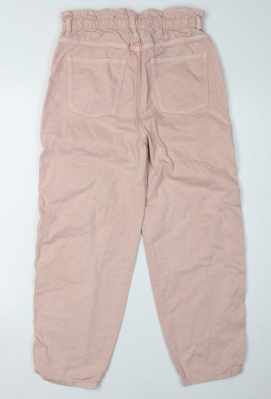 Zara Women's Pink Paperbag Jeans Size S