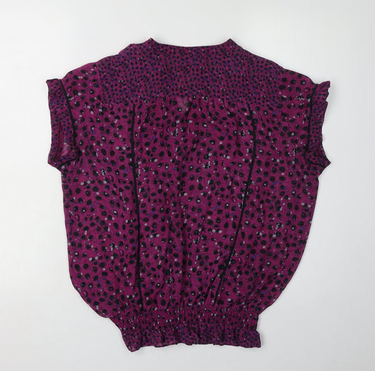 Jasper Conran Women's Purple Animal Print Blouse 14