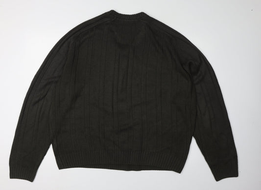 P.G. Field Men's Green V-Neck Pullover Jumper XL