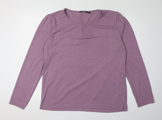 Womens UK Size L Isle Collection Purple T-Shirt