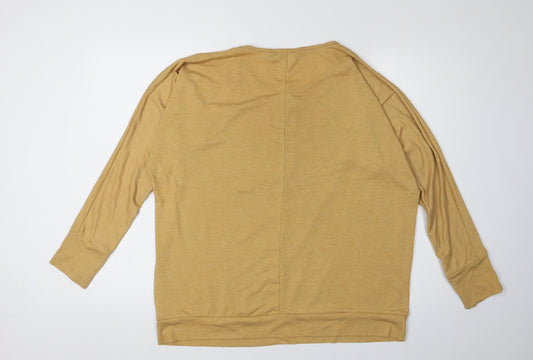 Isle Collection Yellow Long Sleeve Women's T-Shirt M