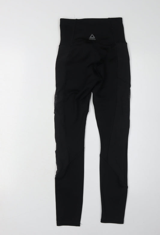 Reebok Women's Black XS Leggings Athleisure Yoga