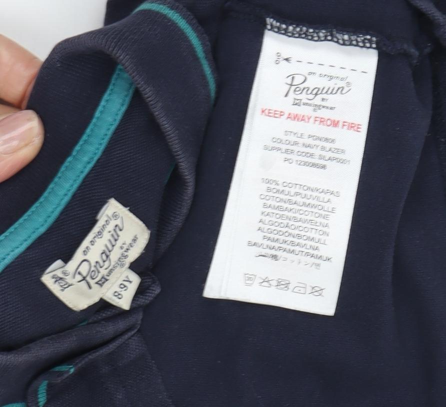 Original Penguin Boys Blue Polo Shirt 9 Years