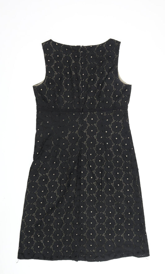 Laura Ashley Black Women's Sheath Dress, Size 12
