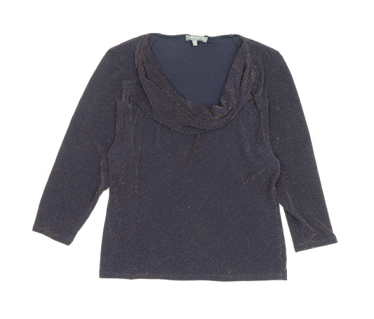 Laura Ashley Women’s Blue Cowl Neck Blouse Size 12