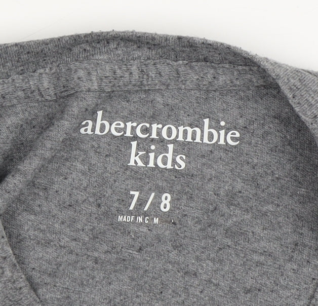 Abercrombie Kids Boys Grey Graphic T-Shirt 7-8 Years