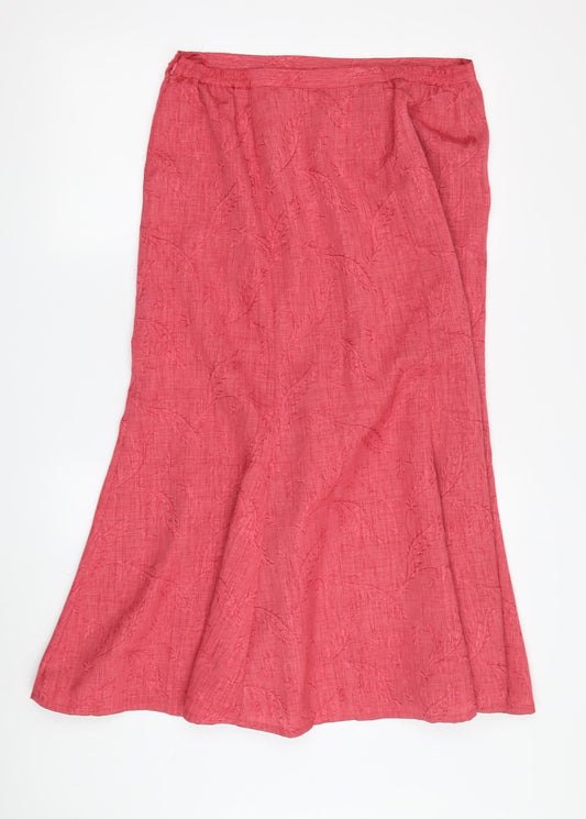 Eastex Women's Red A-Line Midi Skirt Size 14