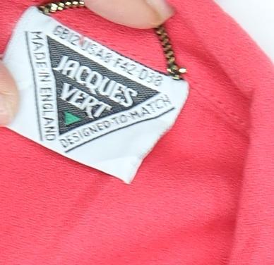 Jacques Vert Women's Pink Blazer Size 14 Classic Coat