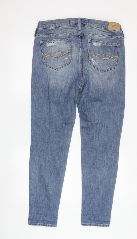 Abercrombie & Fitch Women's Blue Skinny Jeans - Size 4