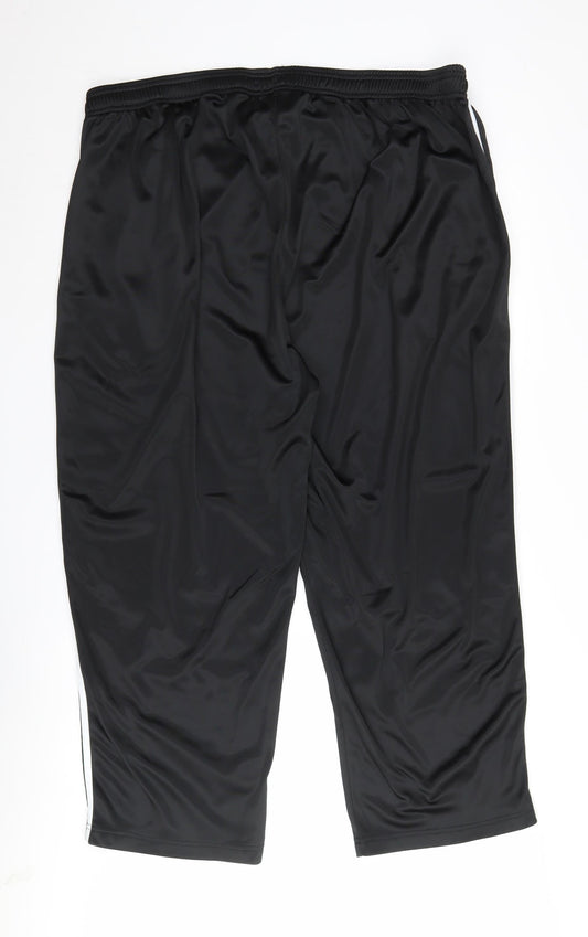 Capsule Men’s Black Track Pants, Size 50-52, Elastic Waist