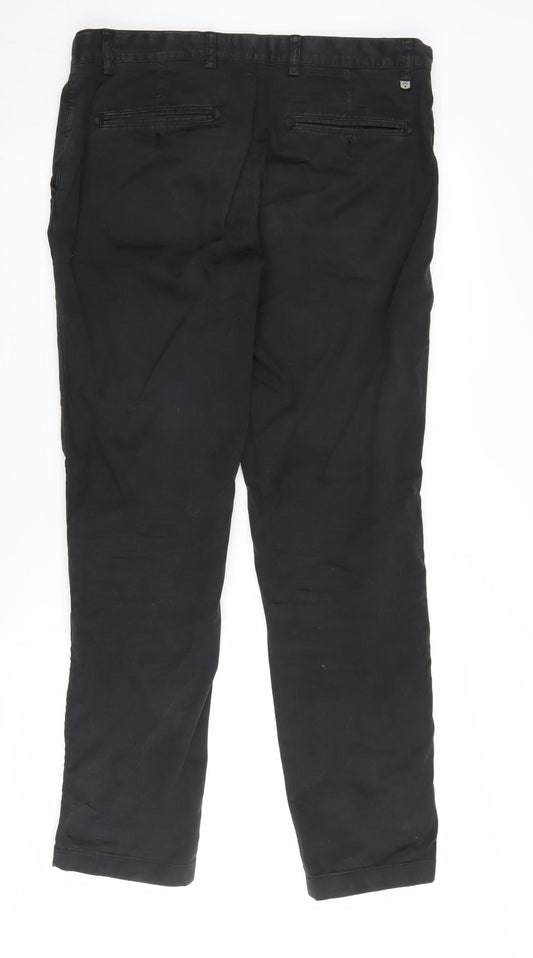 Spoke Men's Black Chino Trousers Size 33 Regular