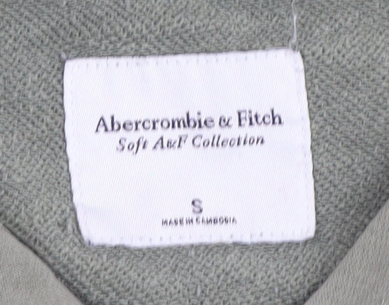 Abercrombie & Fitch Women's Green Pullover Hoodie - S