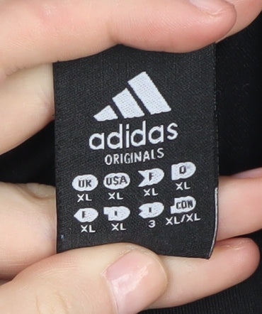 Unisex Adultss UK Size XL adidas Regular Fit Track Pants Black Trousers