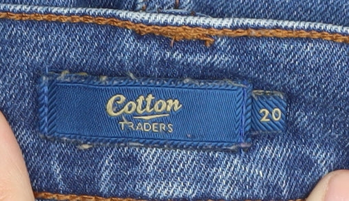 Cotton Traders Women's Blue Straight Jeans Size 20