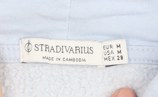 Stradivarius Women's Blue Pullover Hoodie Size 12