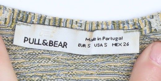 Womens UK Size S Pull & Bear Multicoloured Cropped Tank