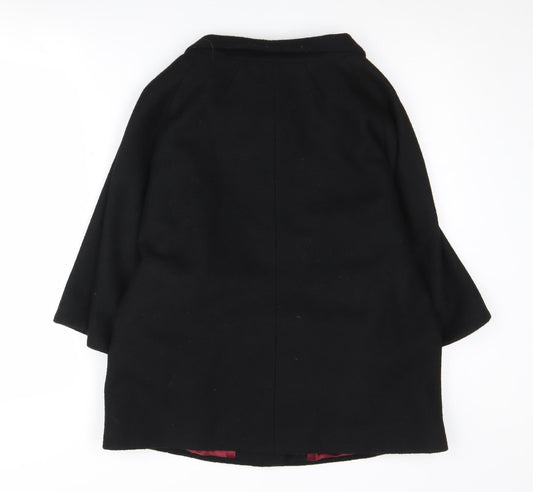 Et Vous Women's Black Mid-Length Overcoat Size 16