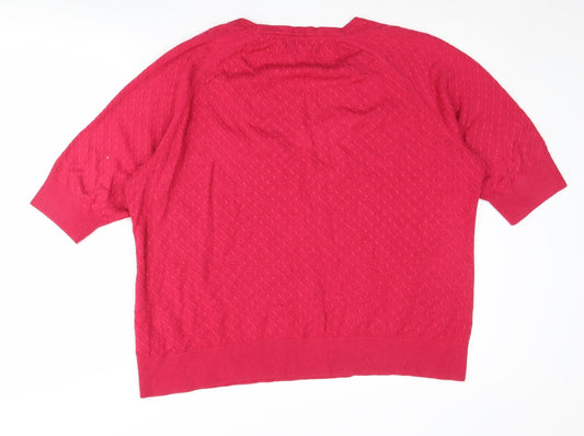 Womens UK Size 20 Marks and Spencer Red Pullover Jumper