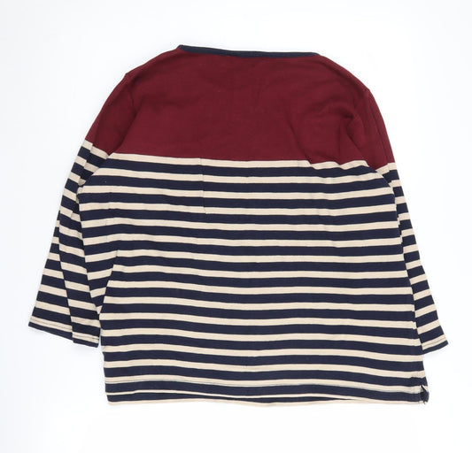 Isle Multicoloured Women's Striped T-Shirt L