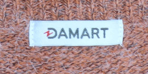 Womens UK Size M Damart Orange Cardigan Jumper