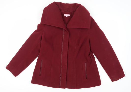 Womens UK Size 18 Marks and Spencer Red Overcoat
