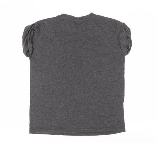 Unisex Adults UK Size 12 Harry Potter Grey Basic T-Shirt