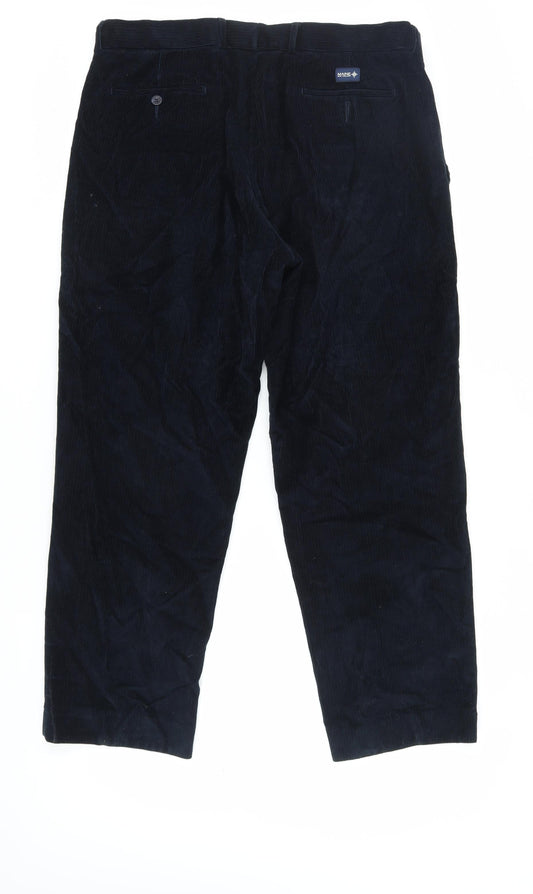 Maine New England Men's Black Corduroy Trousers Size 38
