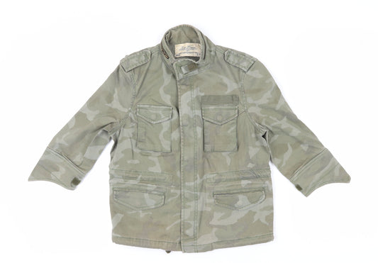 Womens UK Size M Zara Green Military Jacket