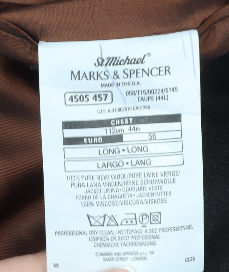 Mens UK Size 44 Marks and Spencer Regular Brown Suit Jacket