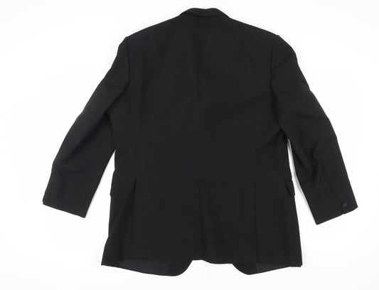 Mens UK Size 46 House of Fraser Regular Black Suit Tuxedo
