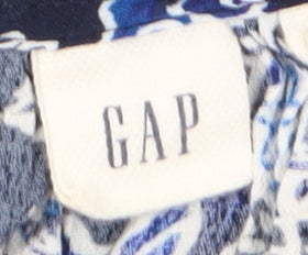 Gap Women's Blue Floral Halter Tank Top 2XS