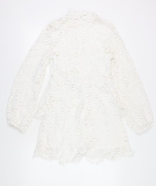 Missguided Women’s White Lace Dress Size 8
