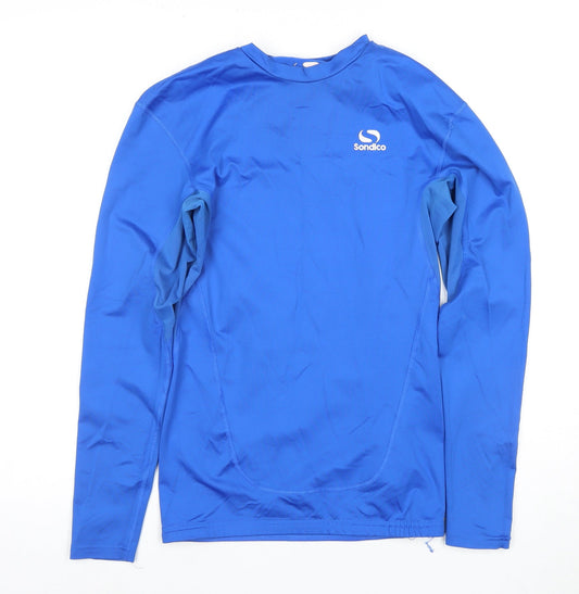 Sondico Men's Blue Long Sleeve Athletic Pullover T-Shirt
