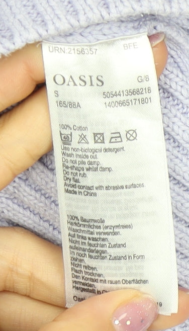 Womens UK Size S Oasis Purple Pullover Jumper