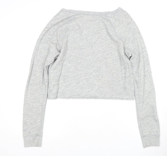 Abercrombie & Fitch Women's Grey Crew Neck Sweatshirt L