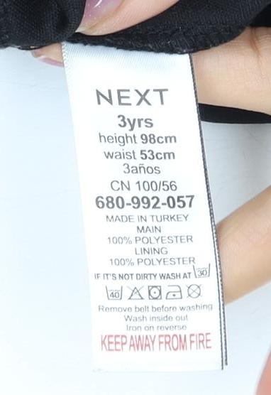 Next Girls Black Ball Gown Dress 3 Years Sleeveless Party