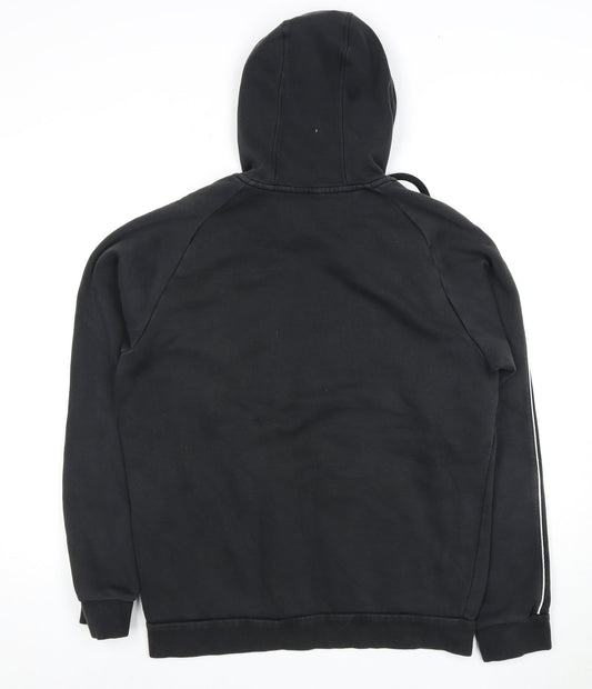 Adidas Men's Black Pullover Hoodie - Medium