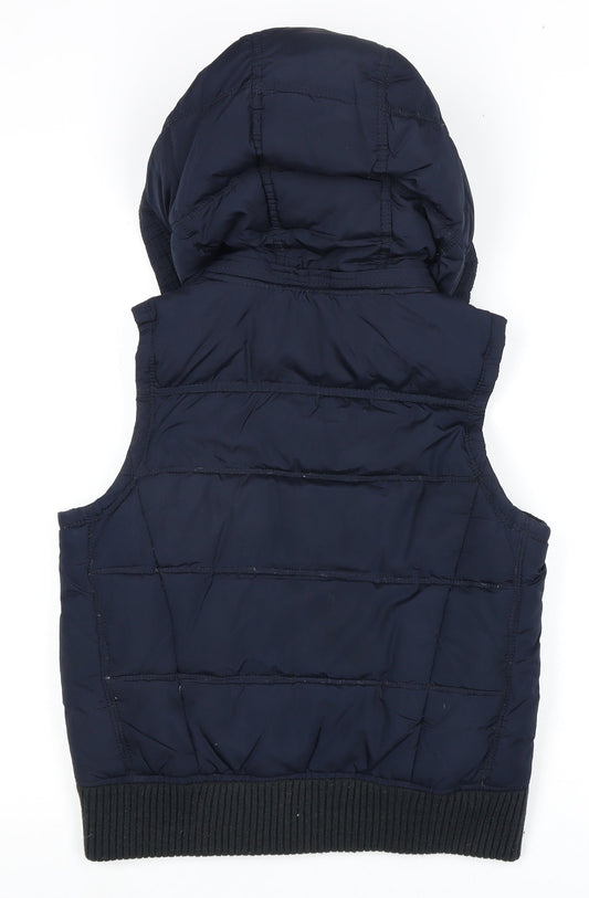 Abercrombie & Fitch Women’s Blue Hooded Waistcoat M