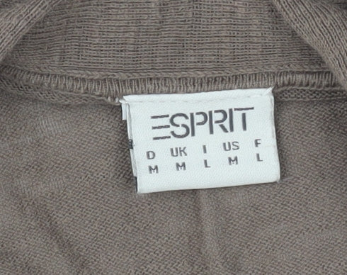 Womens UK Size M Esprit Brown Cardigan Jumper