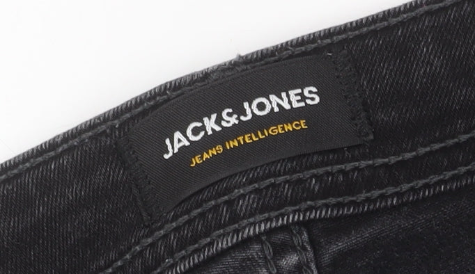 Mens UK Size 31 JACK & JONES Slim Fit Skinny Black Jeans