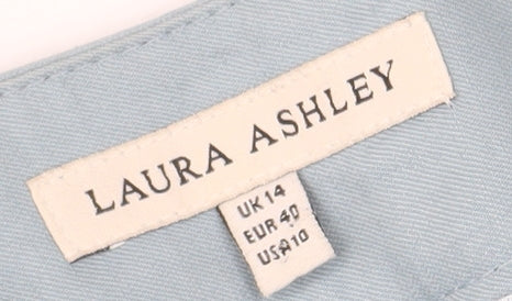 Womens UK Size 14 Laura Ashley Regular Fit Blue Trousers