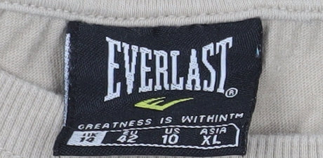 Brand and care label for Everlast Beige Long Sleeve Pullover Top unisex, size 14