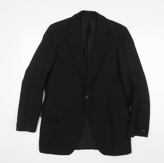 Mens UK Size 39 Austin Reed Regular Black Suit Jacket