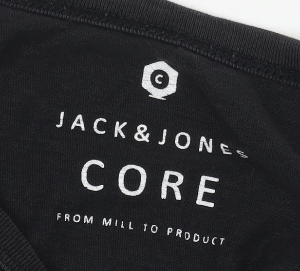 Mens UK Size M JACK & JONES Black T-Shirt