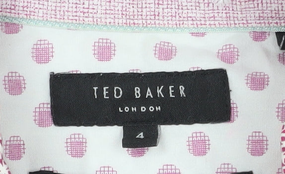 Ted Baker Men's Pink Geometric Long Sleeve Shirt